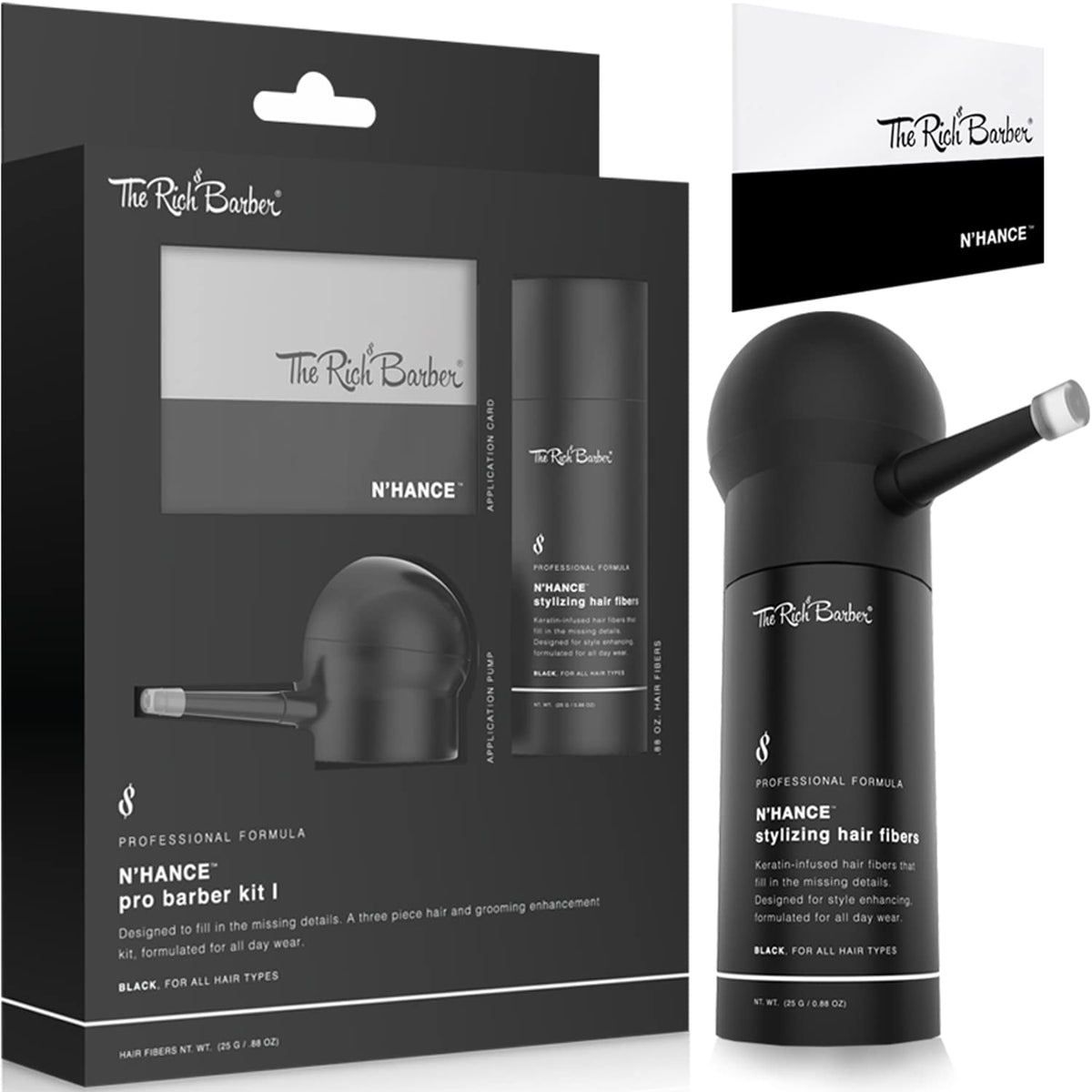 The Rich Barber N'Hance Pro Kit – pack-shot pour une coiffure professionnelle et naturelle