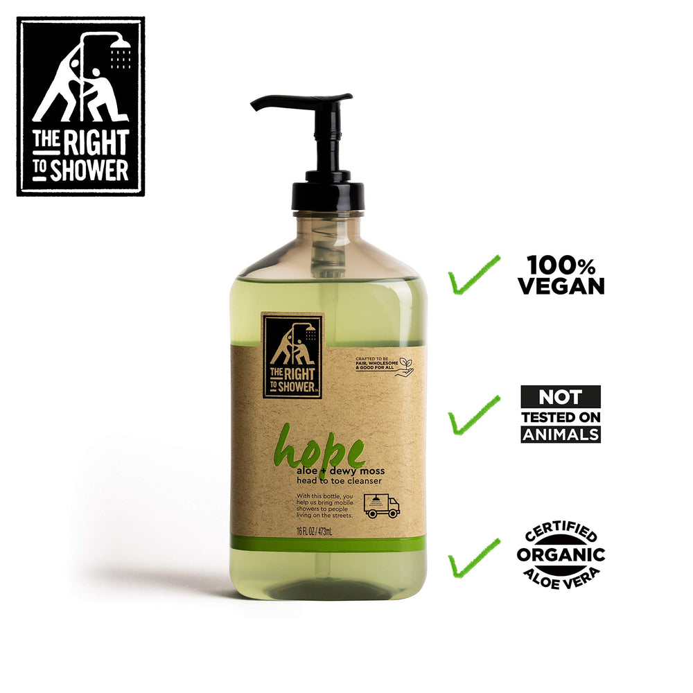 The Right to Shower Hope: arôme aloès, brume douce et rafraîchissante