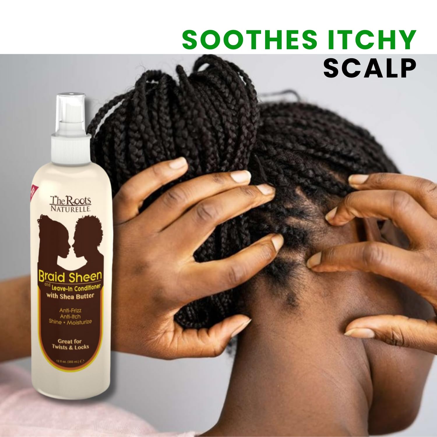 Gros plan sur les tresses, brillance naturelle et douceur accrue.