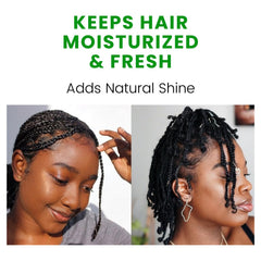 Ingrédients karité et huiles, soin nourrissant pour cheveux et cuir chevelu.