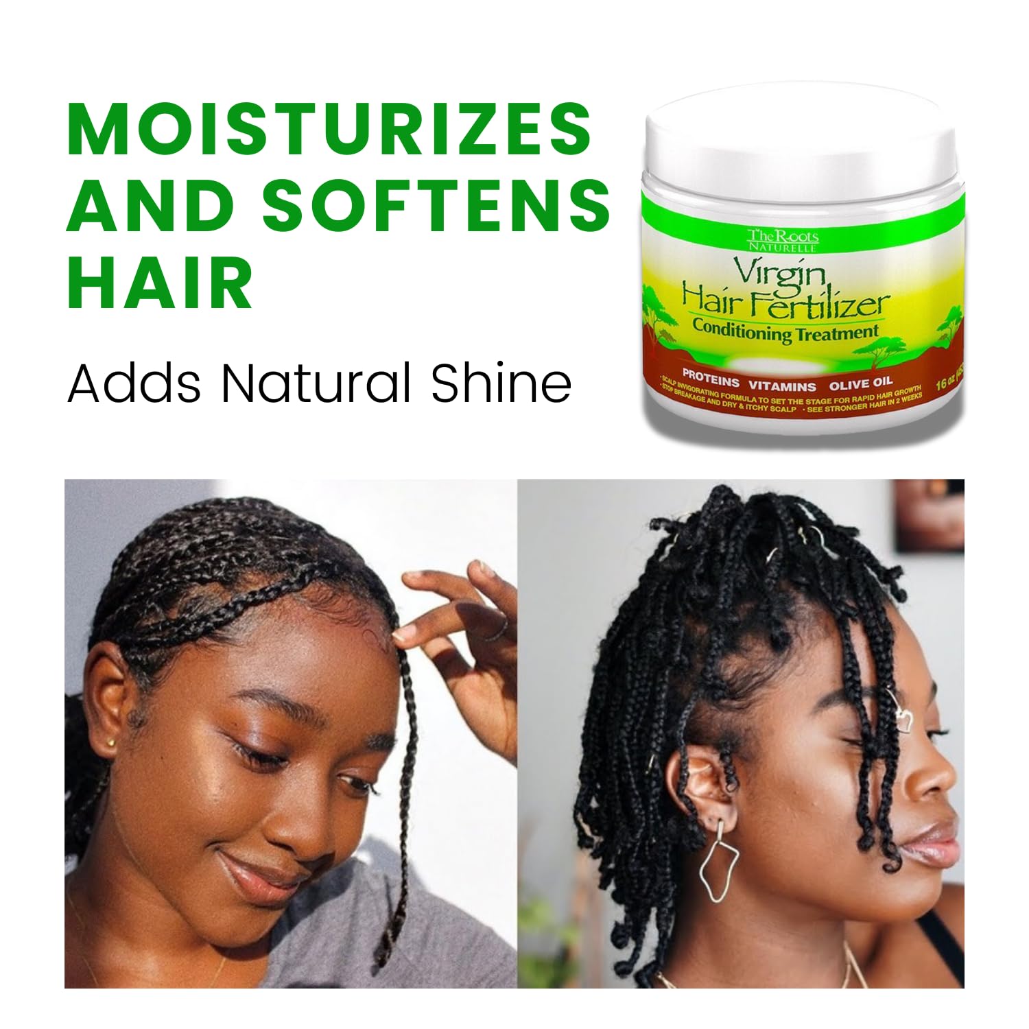 The Roots Naturelle Virgin Hair Fertilizer – texture crèmeuse pour nourrir cheveux secs.