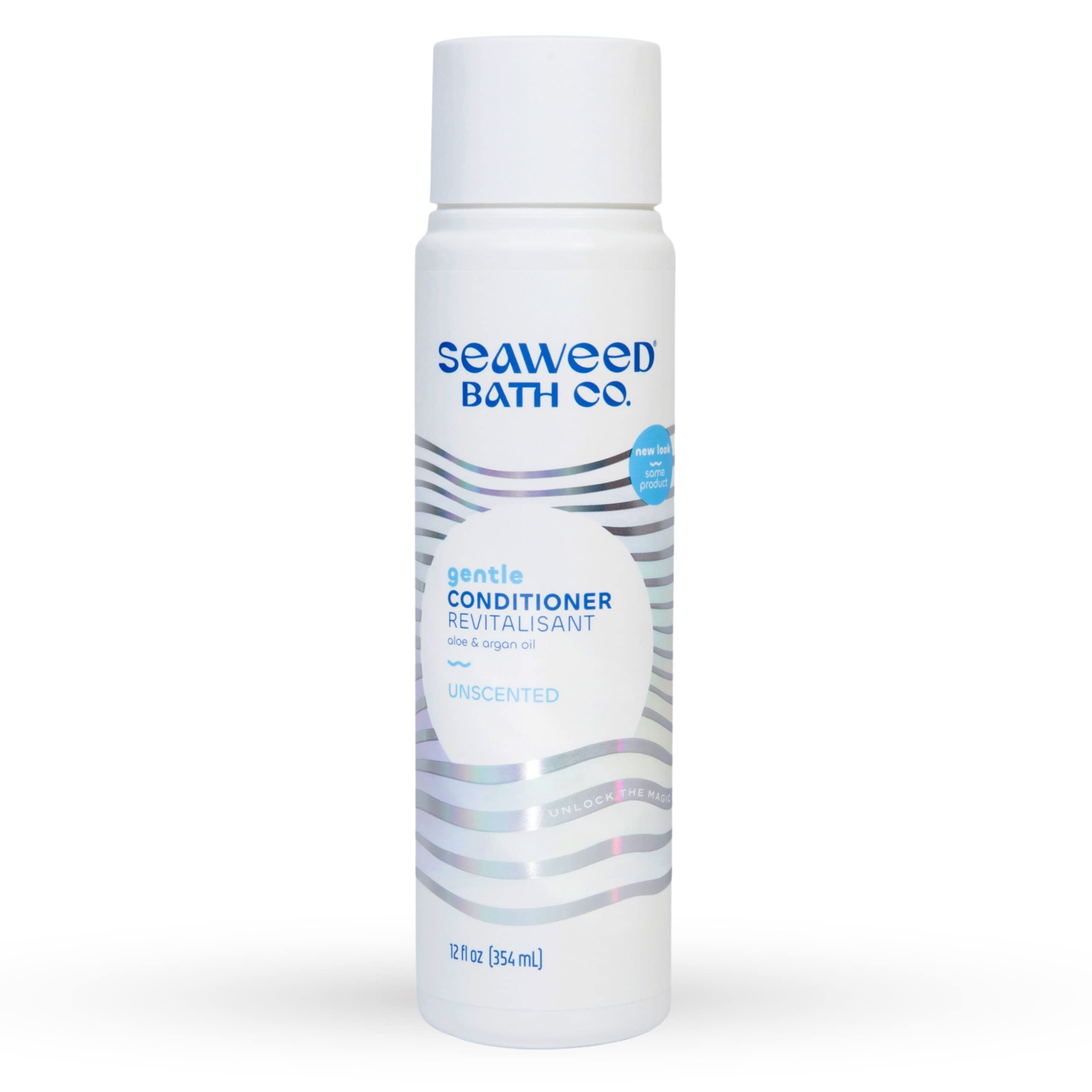 Seaweed Bath Co. conditionneur doux en bouteille, hydratation légère pour cheveux et cuir chevelu.