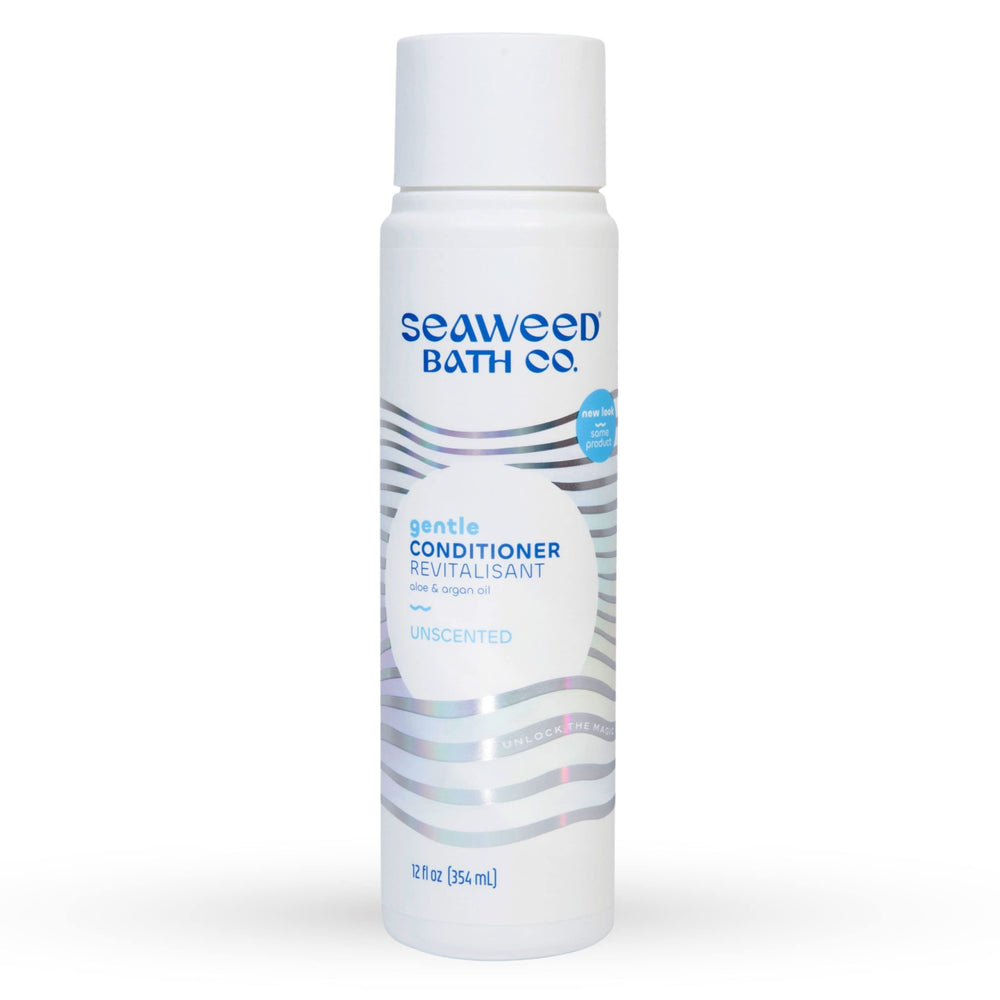 Seaweed Bath Co. conditionneur doux en bouteille, hydratation légère pour cheveux et cuir chevelu.