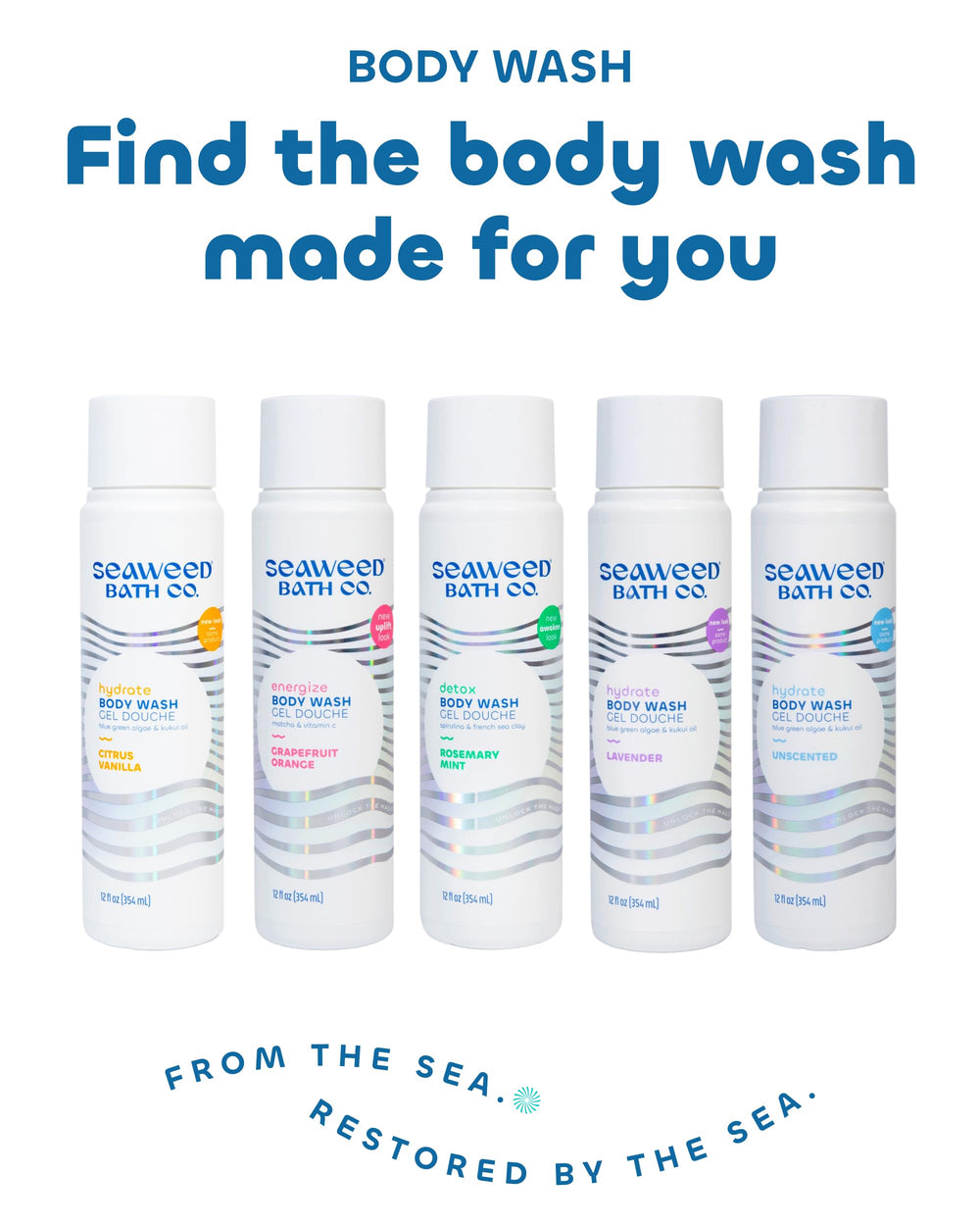 Seaweed Bath Co Hydrate Body Wash - conservation océanique : soutien aux initiatives marines
