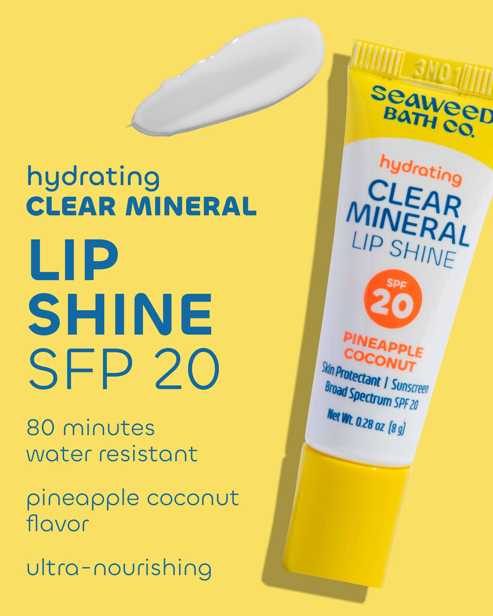 The Seaweed Bath Co. Protection SPF20 Lèvres, hydratation et protection solaire.
