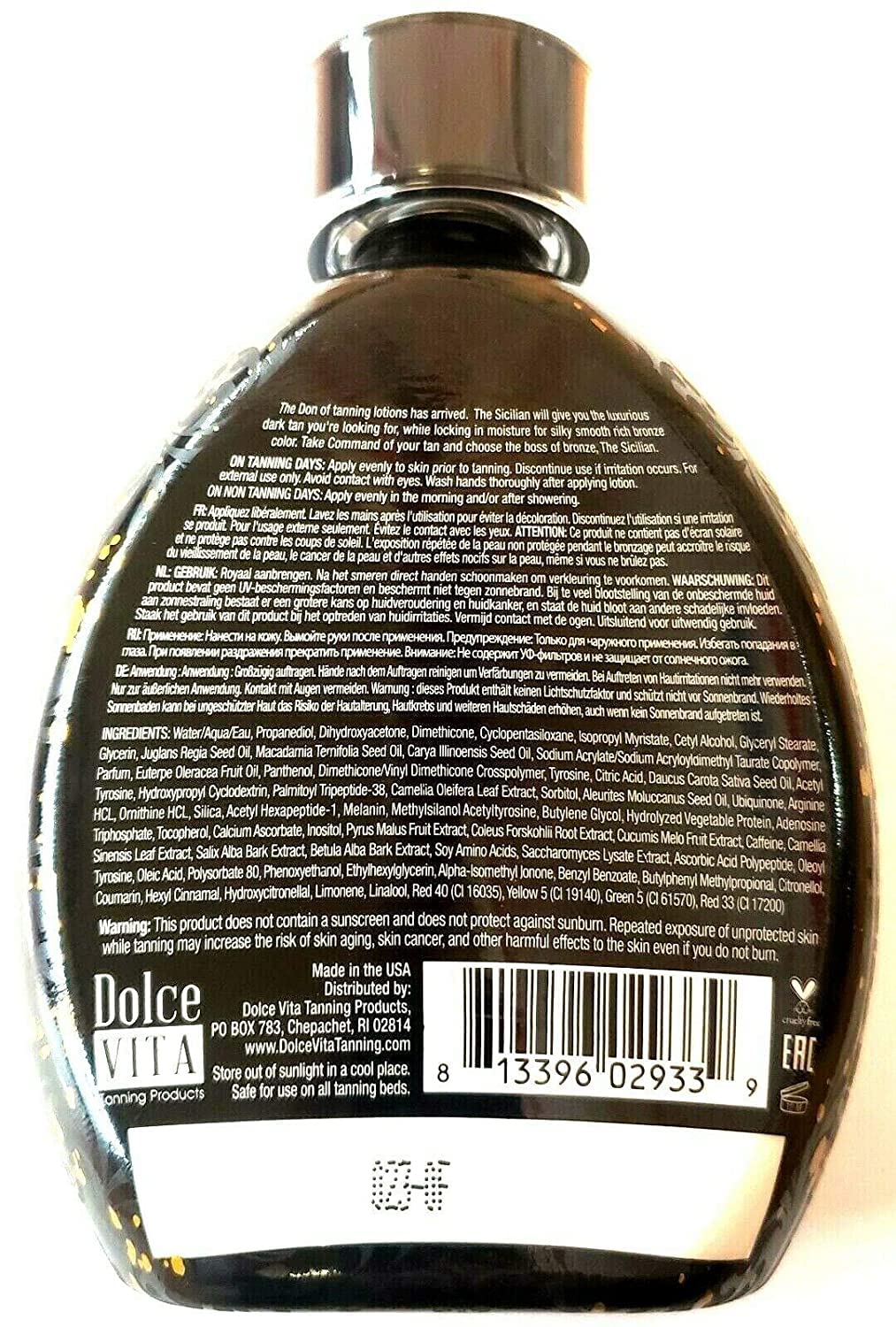 The Sicilian 200X bronzer noir, texture riche: hydratation et éclat durable