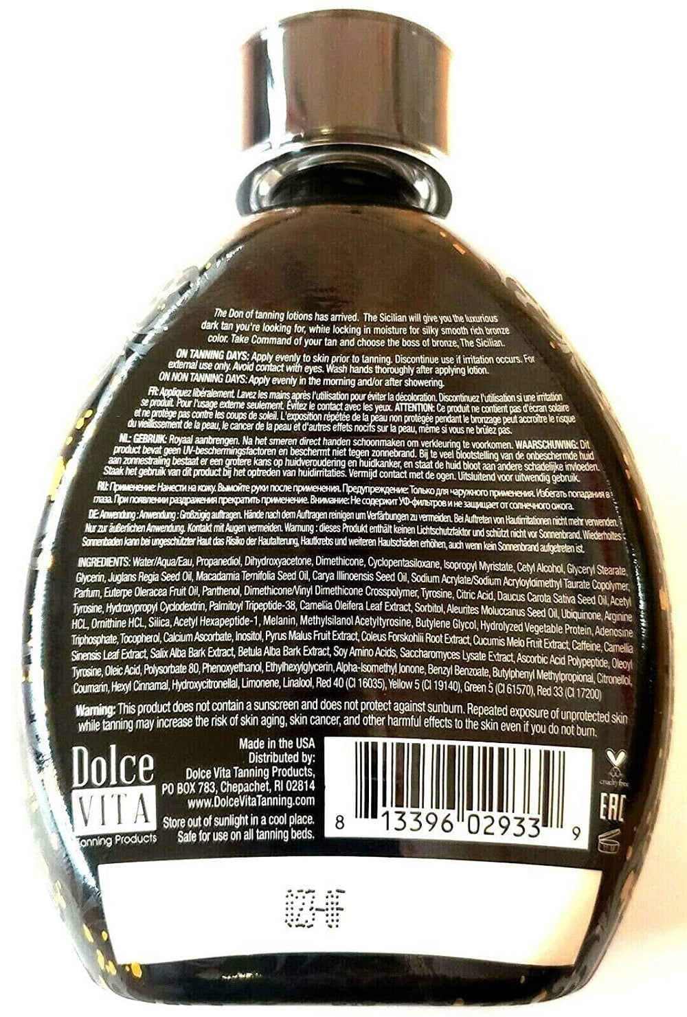 The Sicilian 200X bronzer noir, texture riche: hydratation et éclat durable