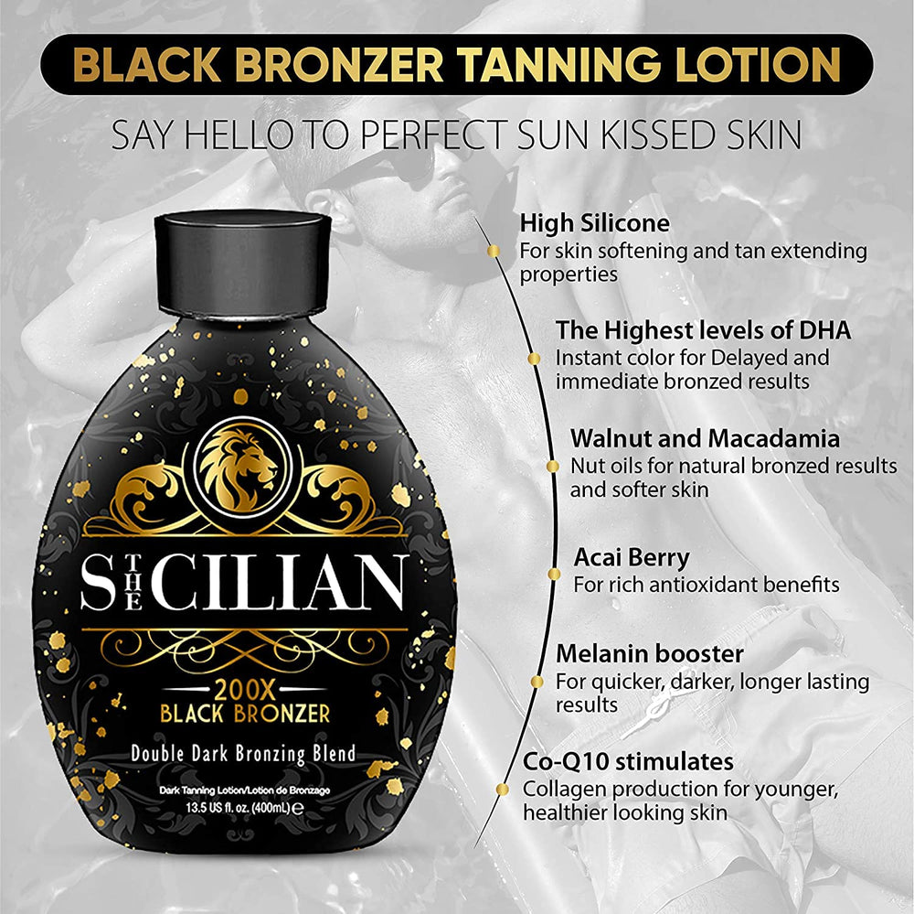 The Sicilian 200X odeur bloquée: formule qui réduit l odeur post bronzage