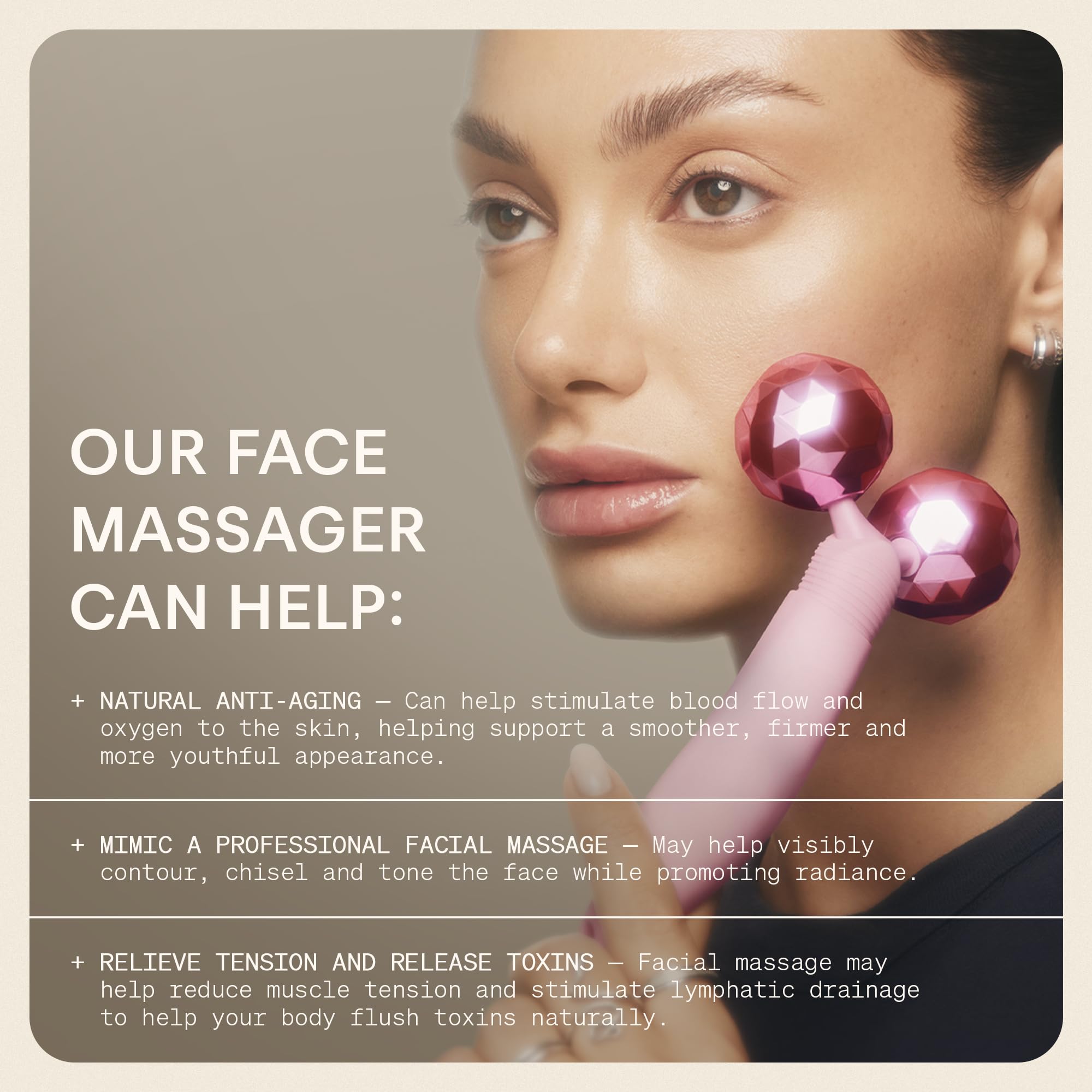 Massage visage The Skinny Confidential avec sérums optimisés pour absorption