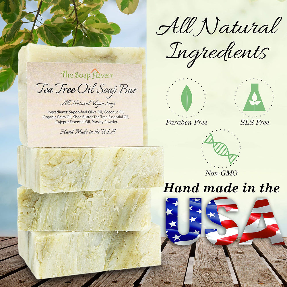 The Soap Haven savon arbre-a-the-corps-et-pieds: nettoie en douceur et rafraîchit.