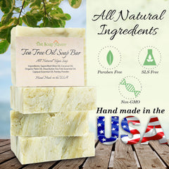The Soap Haven savon arbre-a-the-corps-et-pieds: nettoie en douceur et rafraîchit.