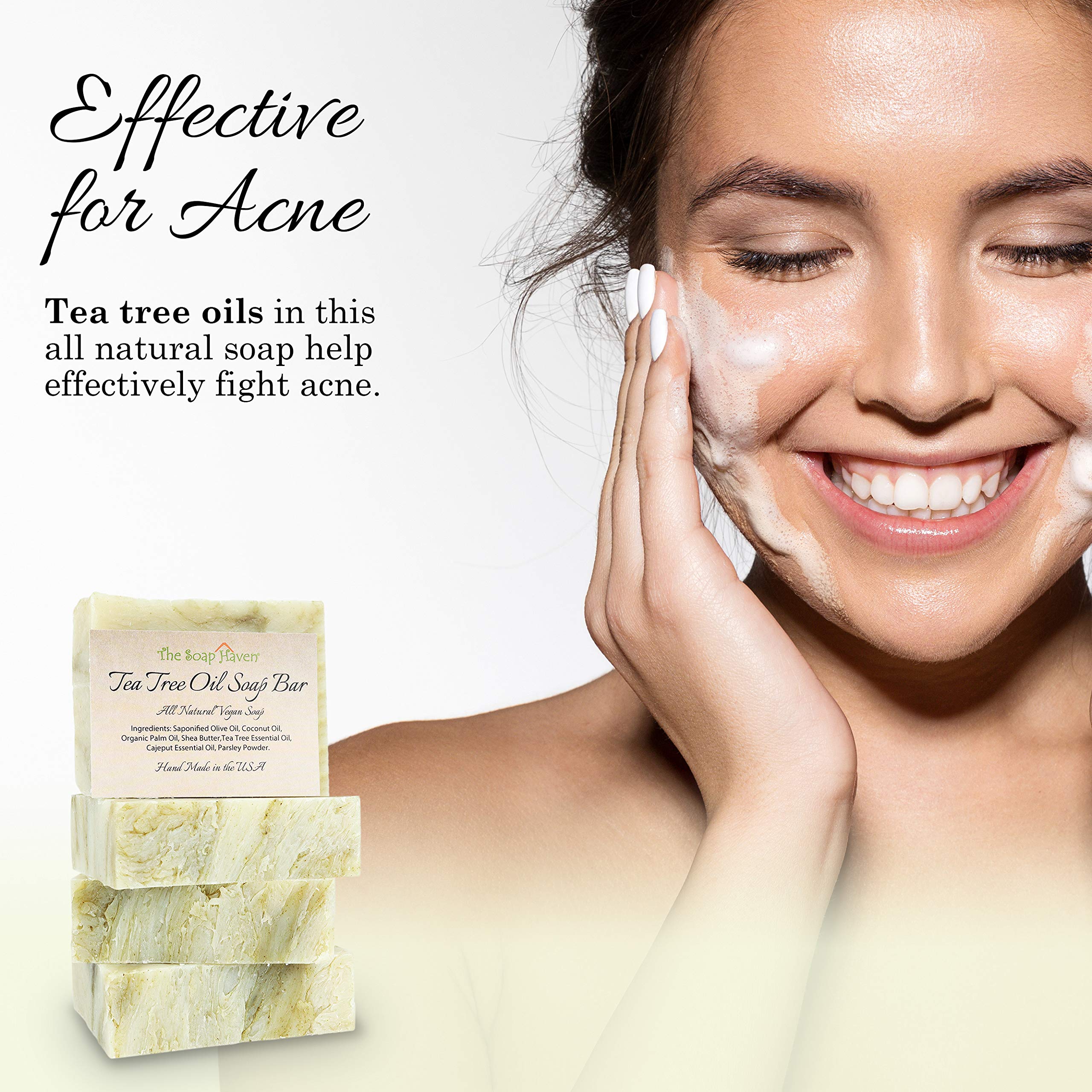 The Soap Haven savon arbre-a-the-ingredients-naturels: ingrédients naturels mis en avant.
