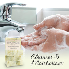 The Soap Haven savon arbre-a-the-texture-cremeuse: mousse riche et agréable.