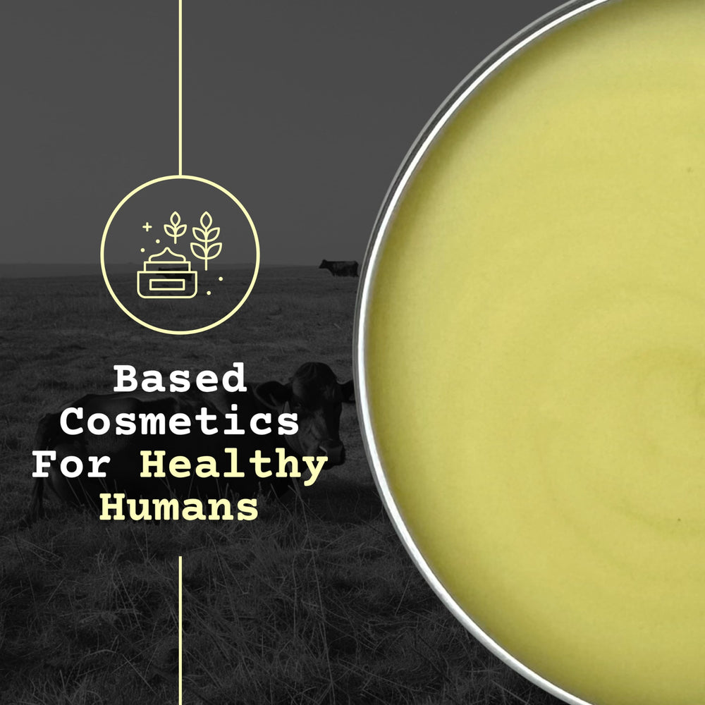 The Tallowed Truth F-Balm Original, ingrédients simples et cinq éléments pour une routine minimaliste.