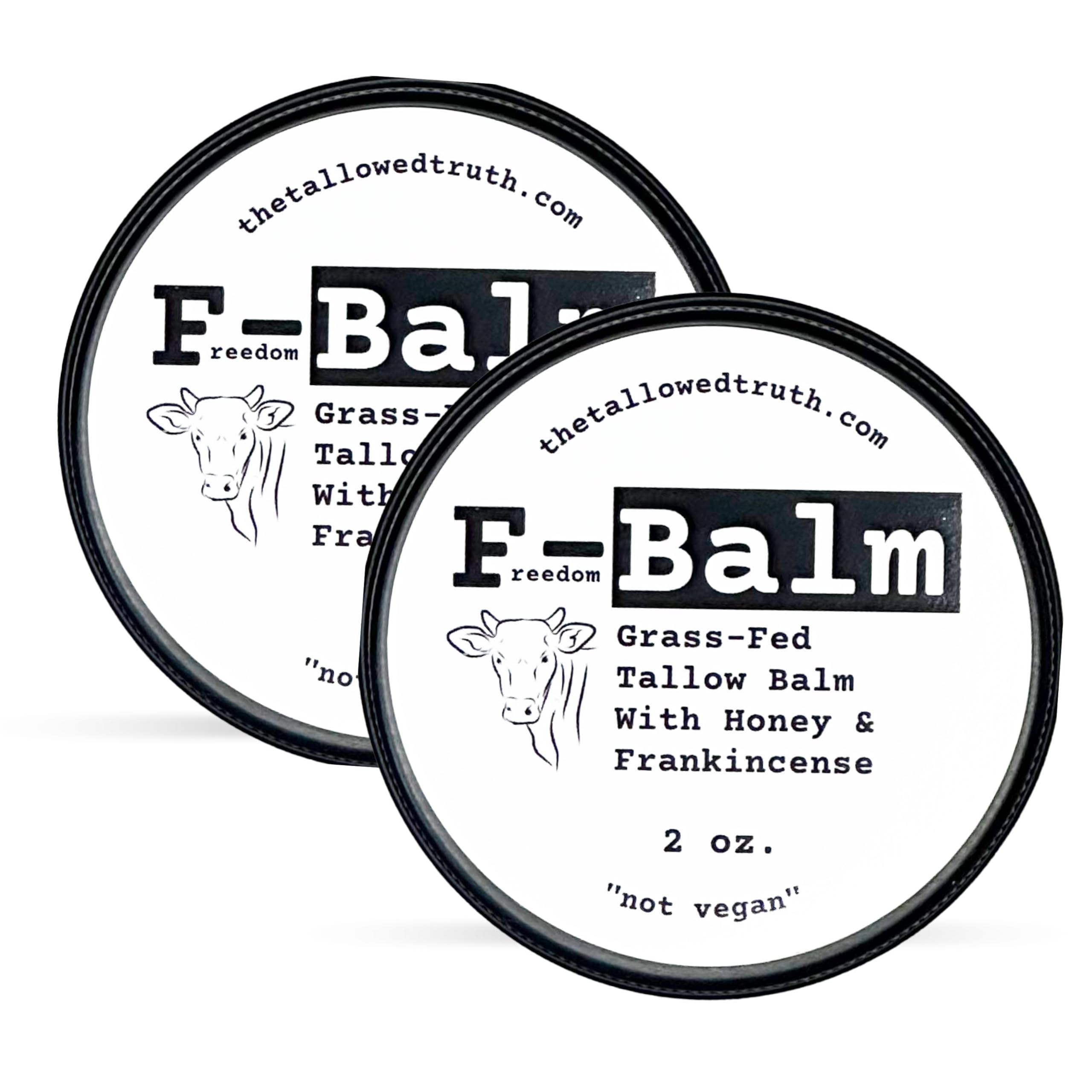 The Tallowed Truth F-Balm en pot 2oz, hydratation pratique pour visage et corps