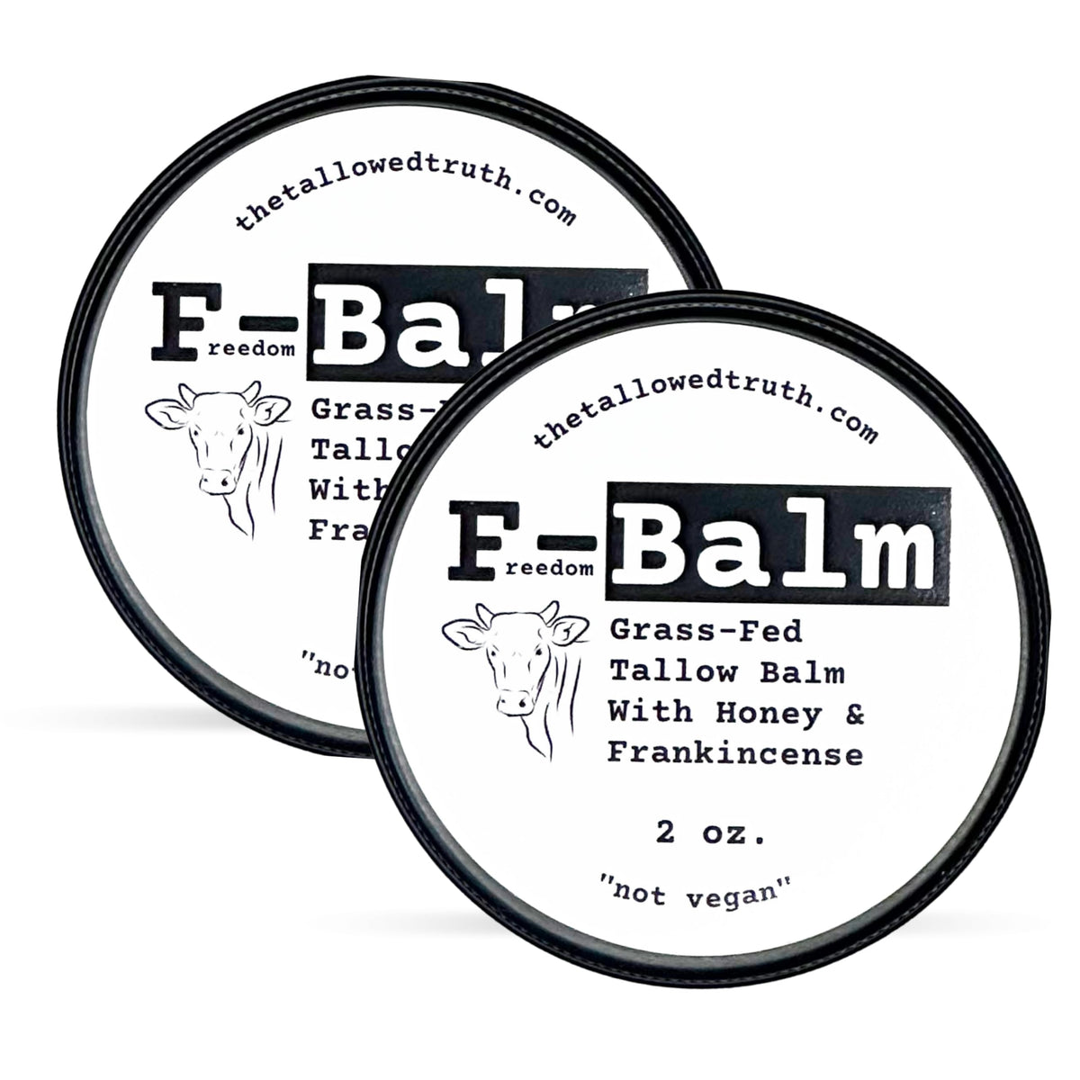 The Tallowed Truth F-Balm en pot 2oz, hydratation pratique pour visage et corps
