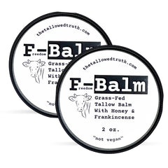 The Tallowed Truth F-Balm en pot 2oz, hydratation pratique pour visage et corps