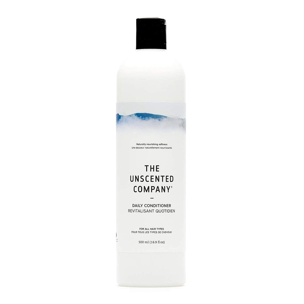Conditionneur quotidien The Unscented Company sur la bouteille, douceur naturelle pour tous les cheveux