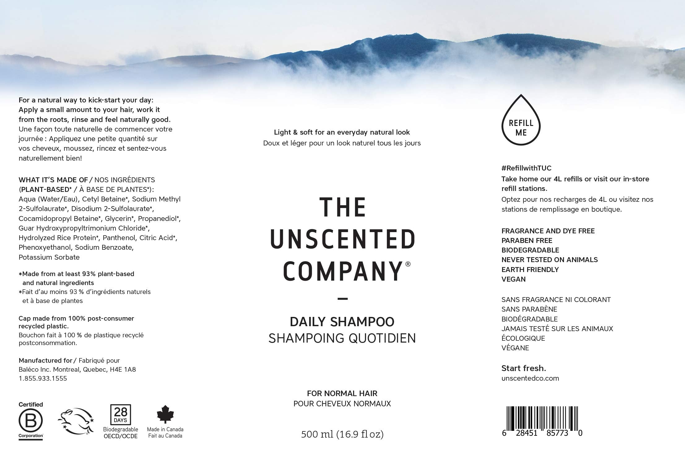 Engagement éthique The Unscented Company, non testé sur les animaux et B Corp.