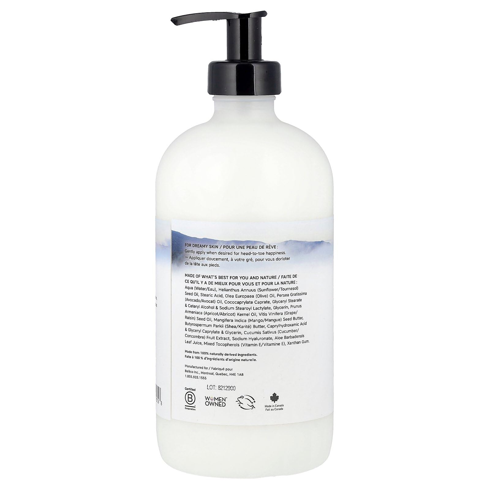 The Unscented Company lotion texture close-up for fast-absorbing moisture.