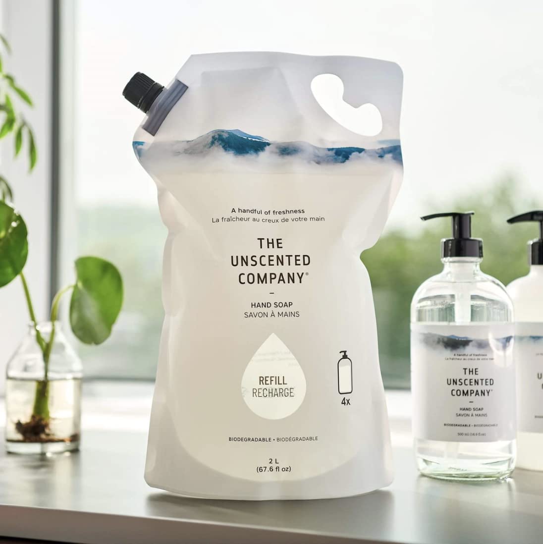 Recharge The Unscented Company avec étiquette neutre, sans parfum ni colorant