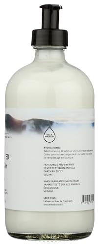 The Unscented Company unscented lotion bathroom setup conveys a calm daily self-care routine