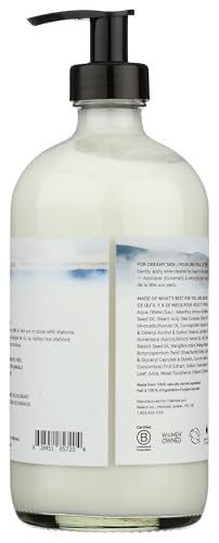 The Unscented Company unscented lotion label closeup highlights clean ingredients for sensitive skin