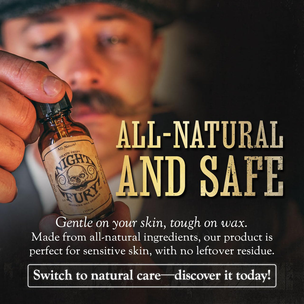 THE VINTAGE GROOMING CO. Night Fury Oil – Application douce sur moustache et barbe.