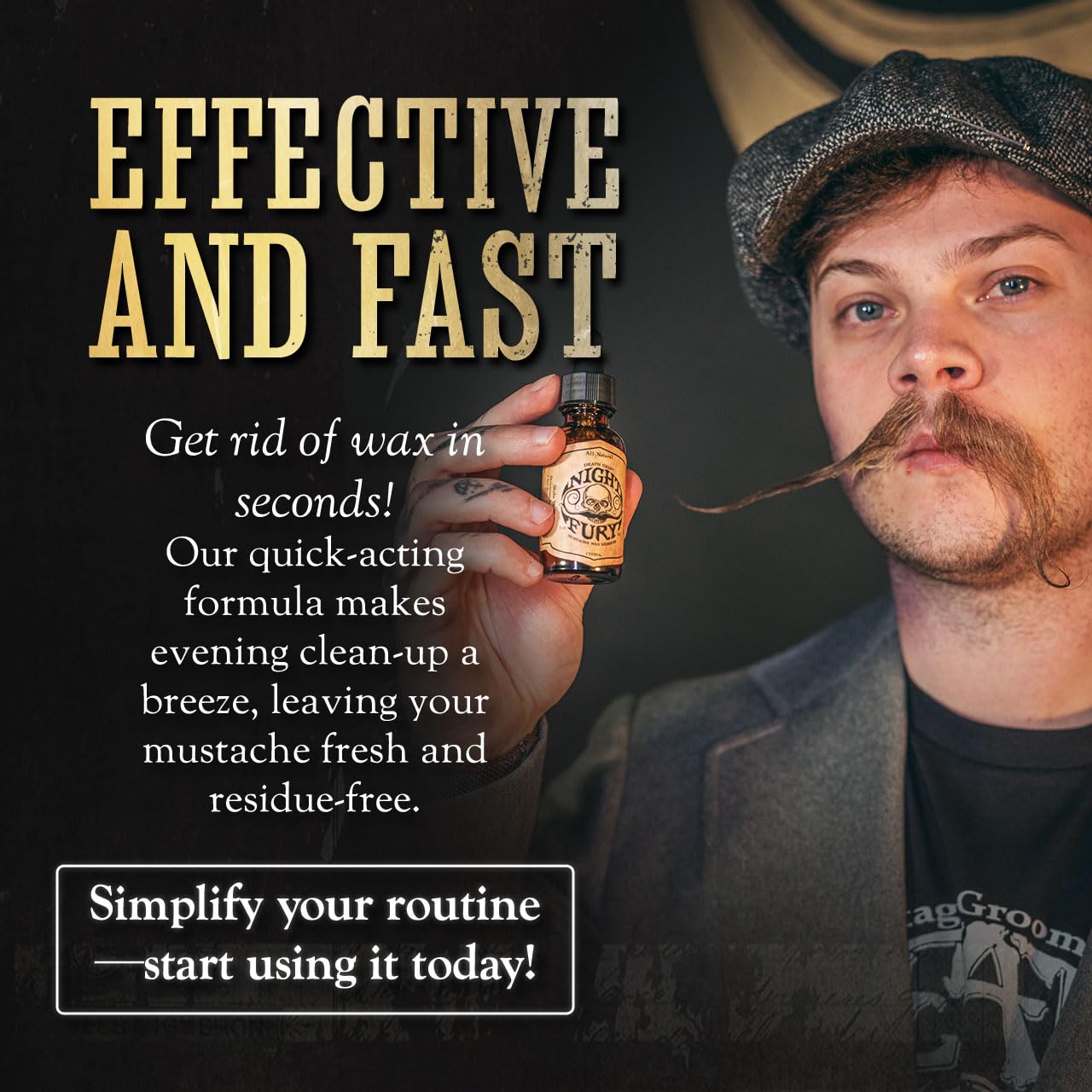 THE VINTAGE GROOMING CO. Night Fury Oil – Emballage pratique et sûr.