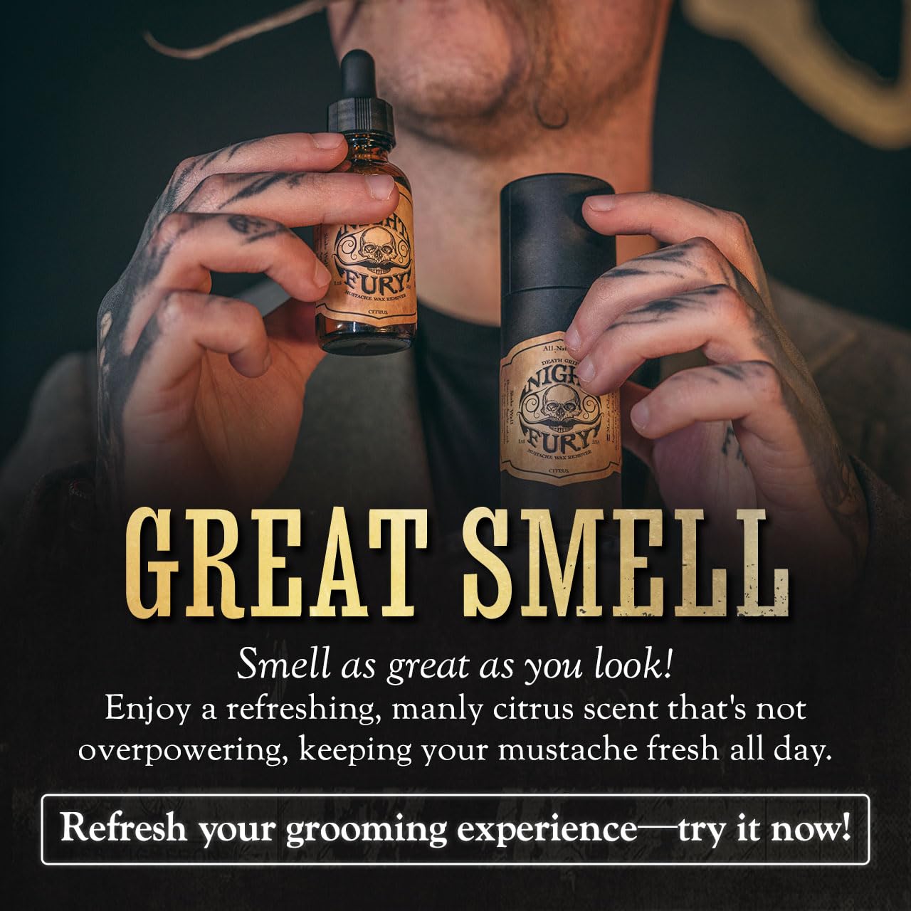 THE VINTAGE GROOMING CO. Night Fury Oil – Ingrédients naturels et sans cruauté.