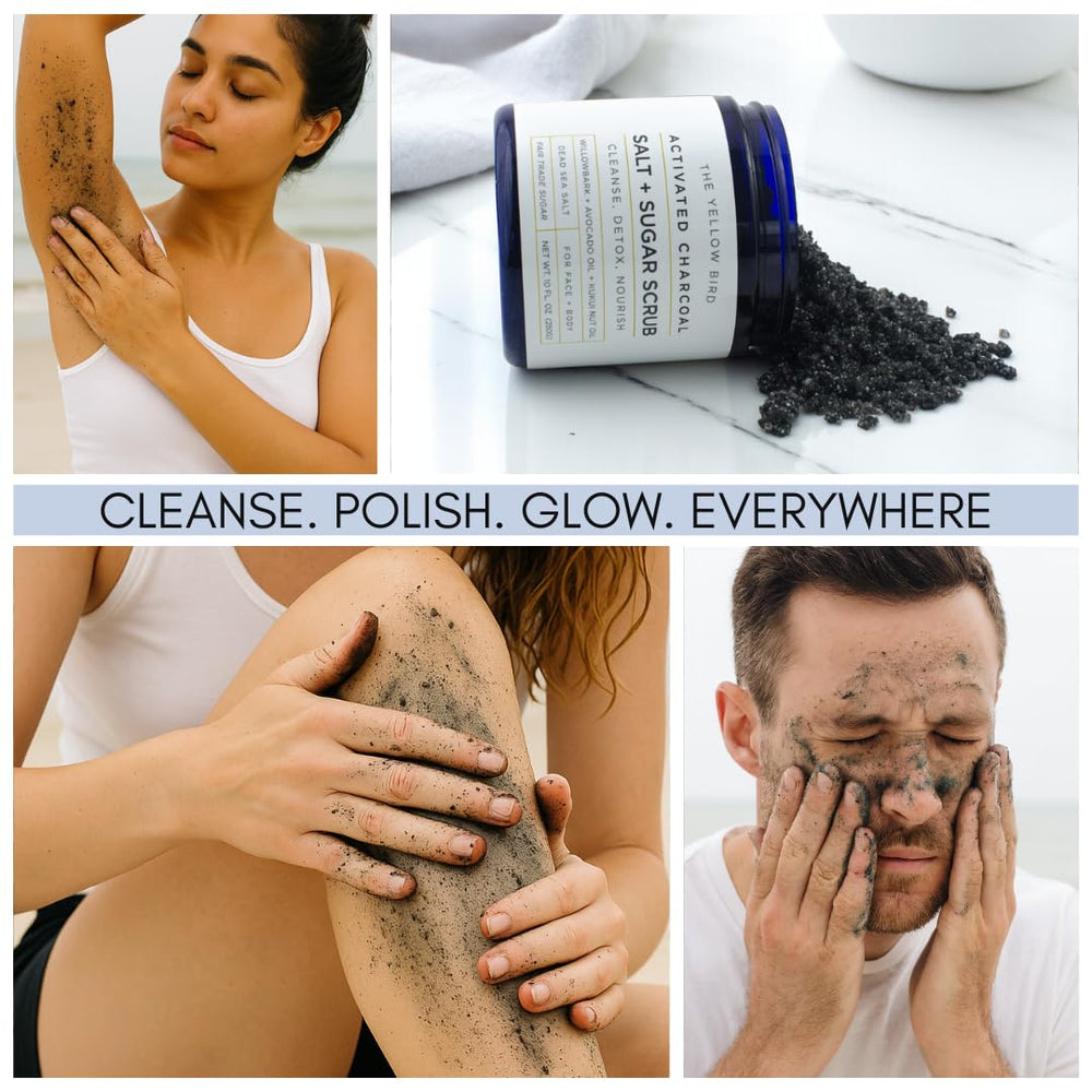 The Yellow Bird gommage charbon actif pieds – detoxifie et adoucit les pieds