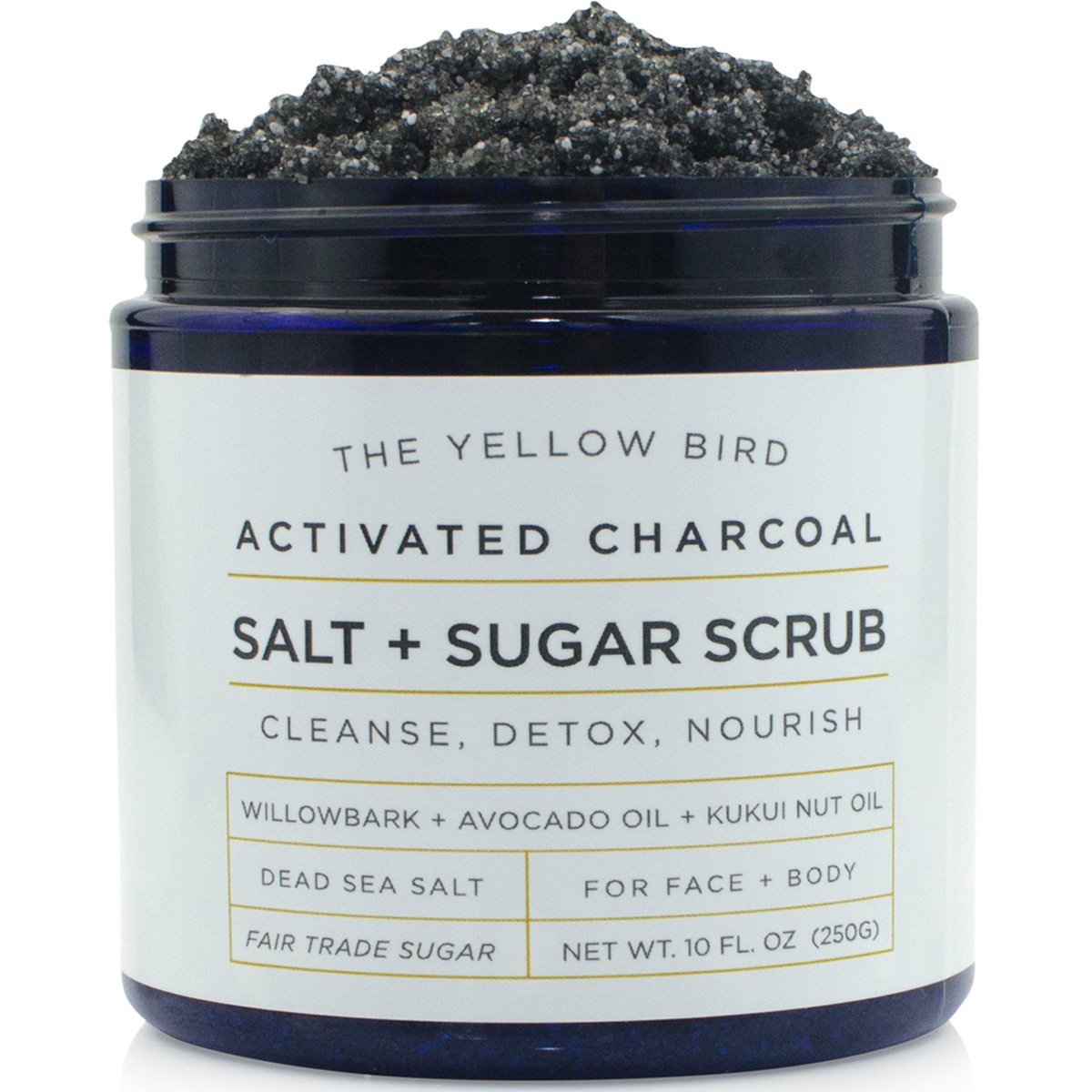 The Yellow Bird gommage charbon actif visage – exfolie en douceur pour peau lisse