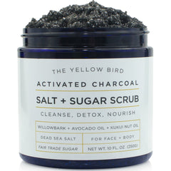 The Yellow Bird gommage charbon actif visage – exfolie en douceur pour peau lisse