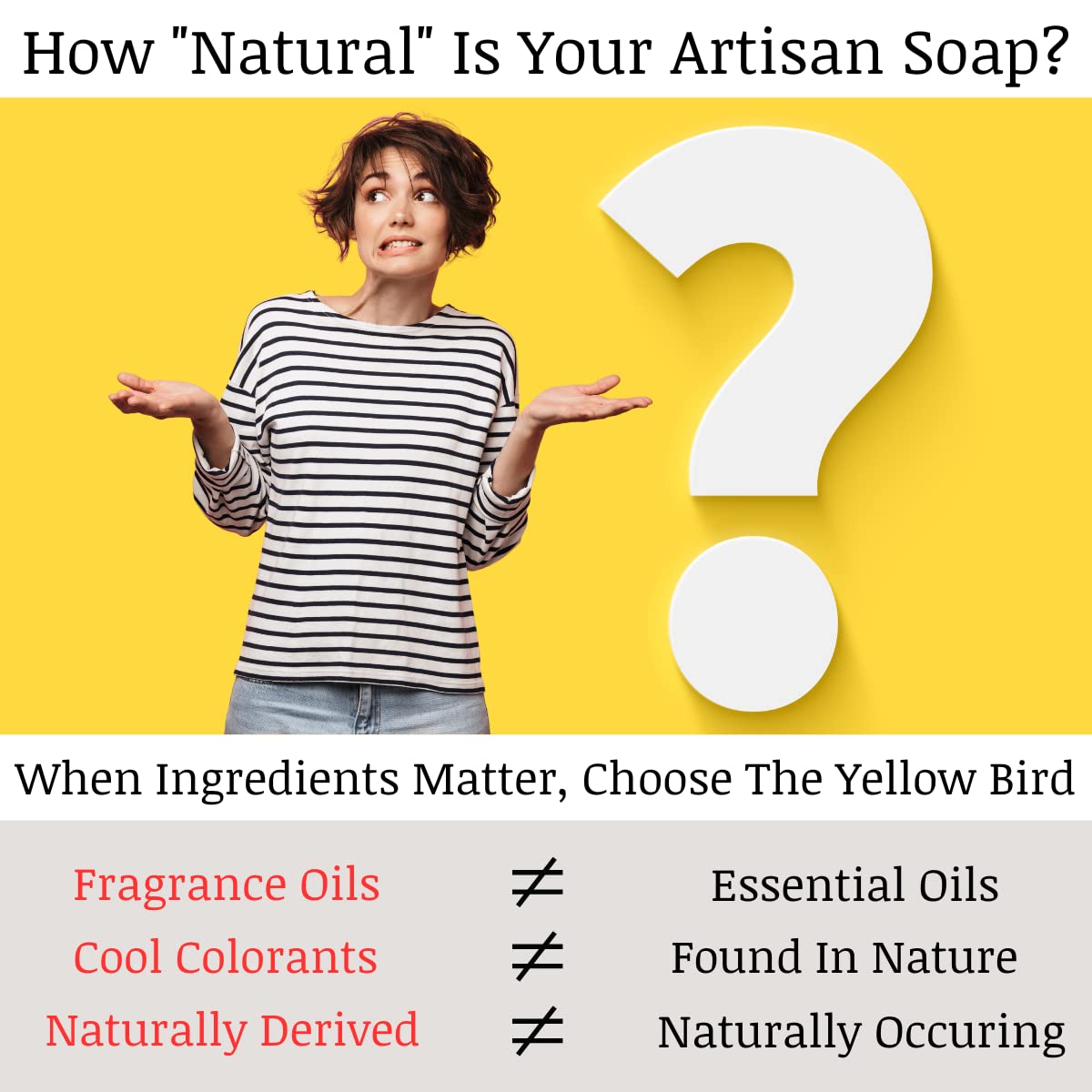 The Yellow Bird savon-noir: usage visage, mains et corps pour douceur.
