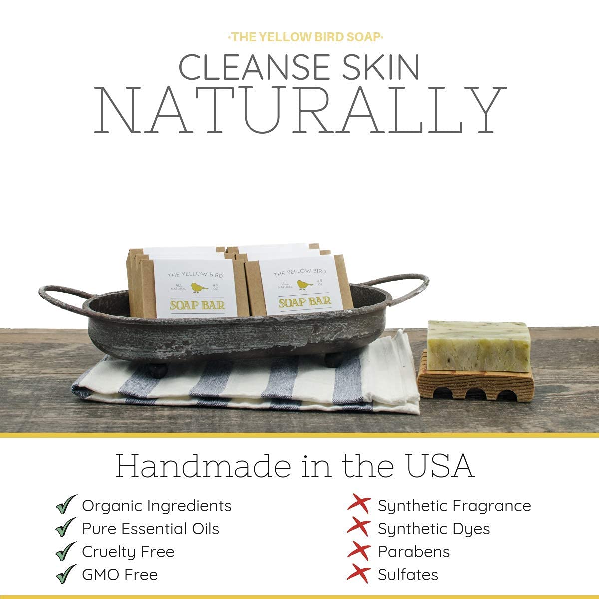 The Yellow Bird sans sulfates: soin doux pour peaux sensibles.
