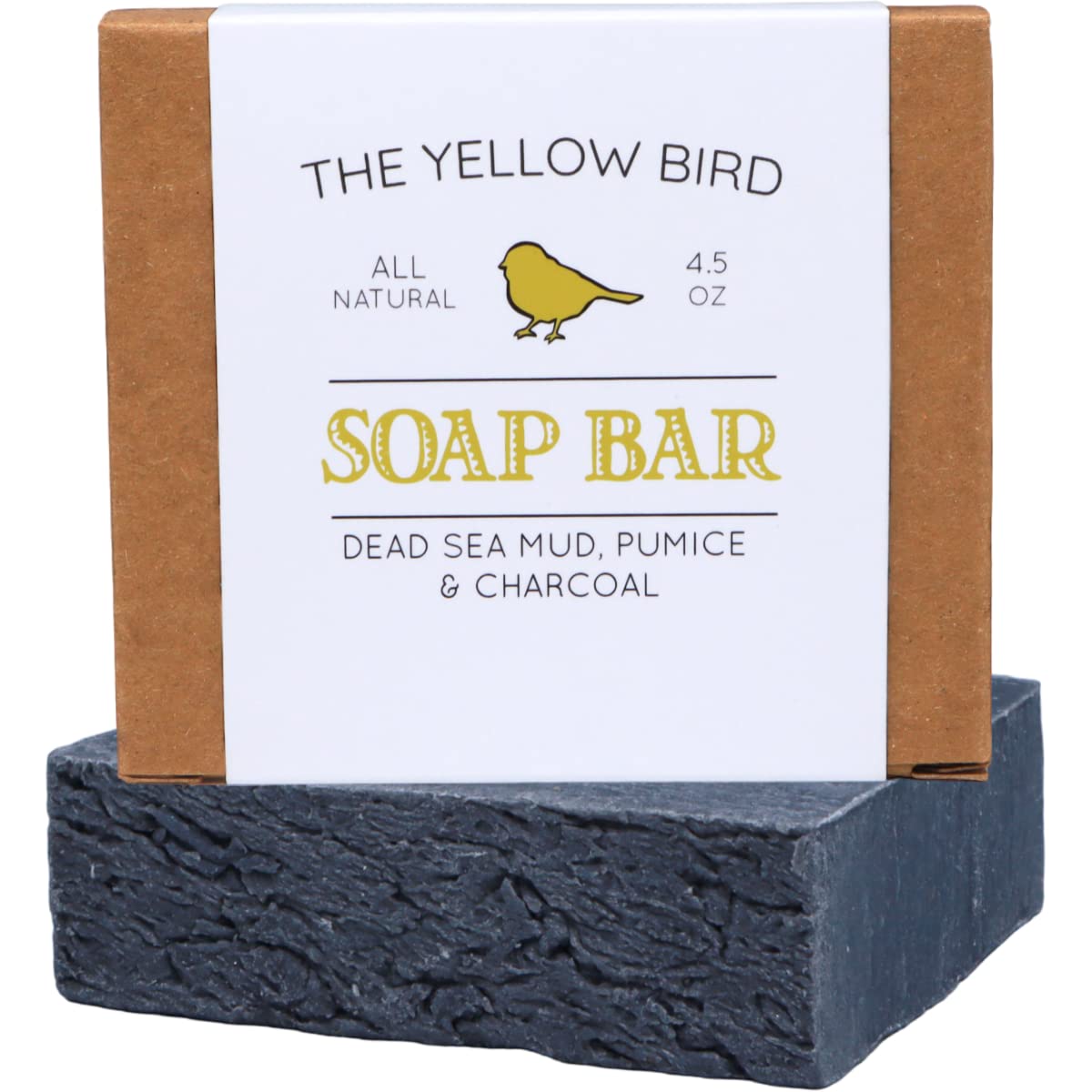 The Yellow Bird savon-boue-mer-morte: nettoyage en profondeur des pores et éclat naturel.