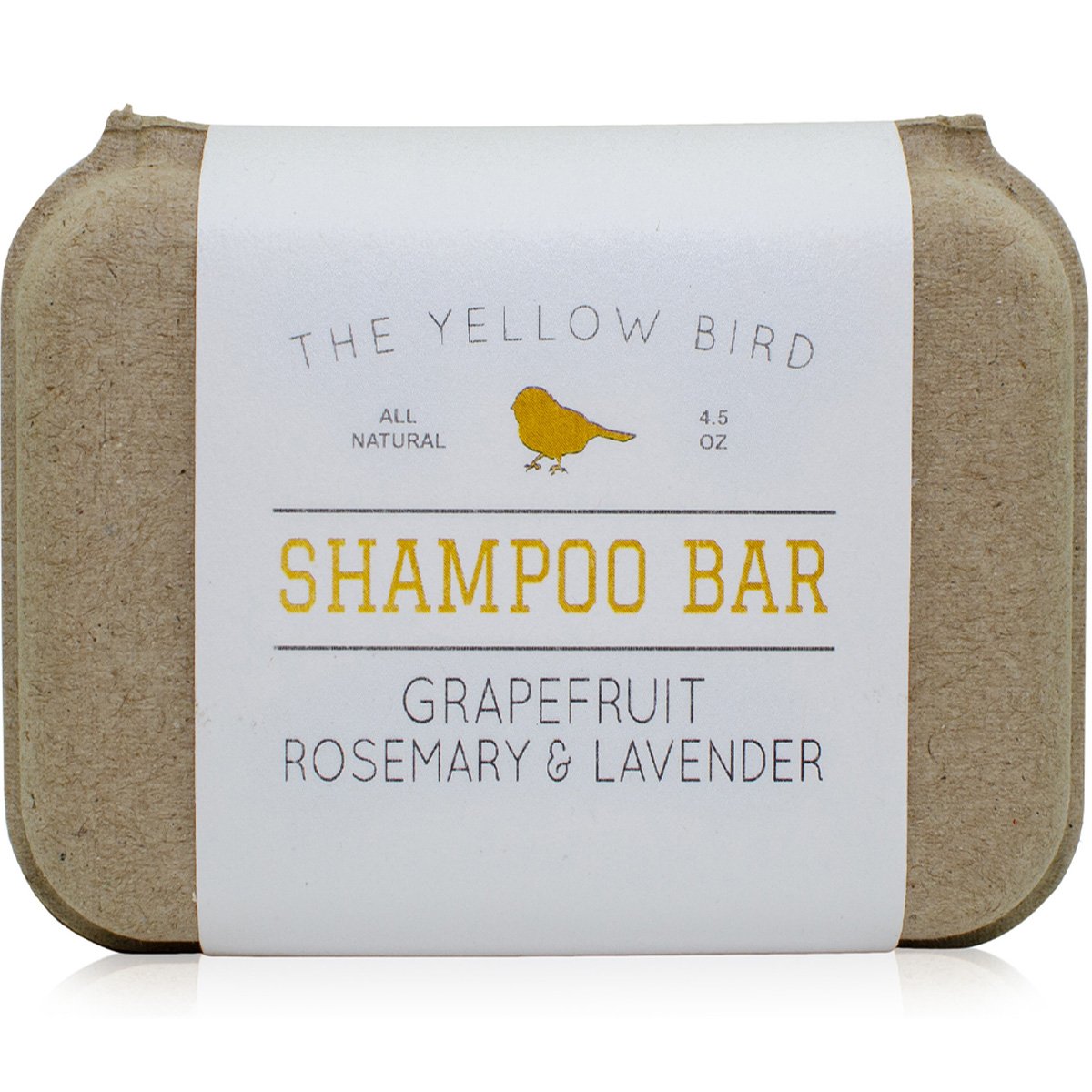 The Yellow Bird Shampoing Solide au pamplemousse, douceur pour cuir chevelu sensible.