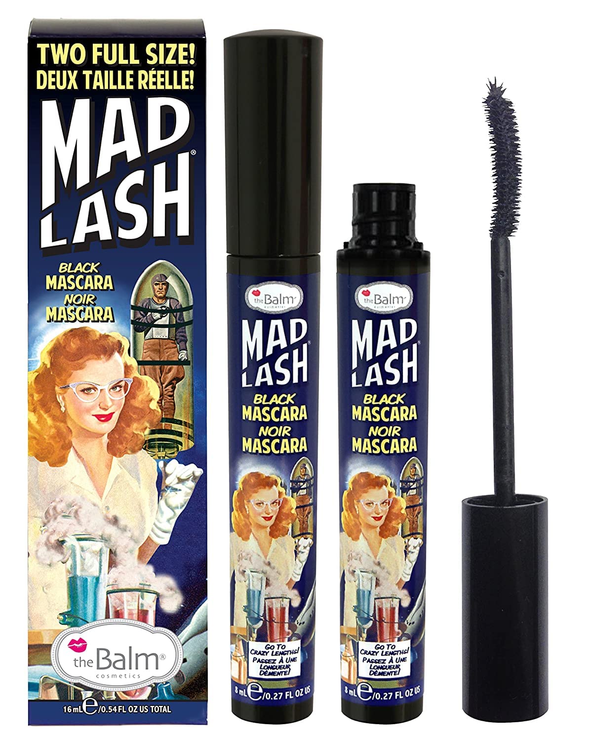theBalm Mad Lash Mascara : brosse pour un volume soutenu et définition.