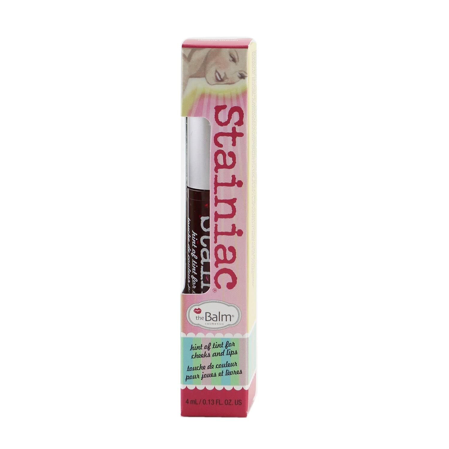 theBalm Stainiac Beauty Queen en application fluide pour lèvres et joues.
