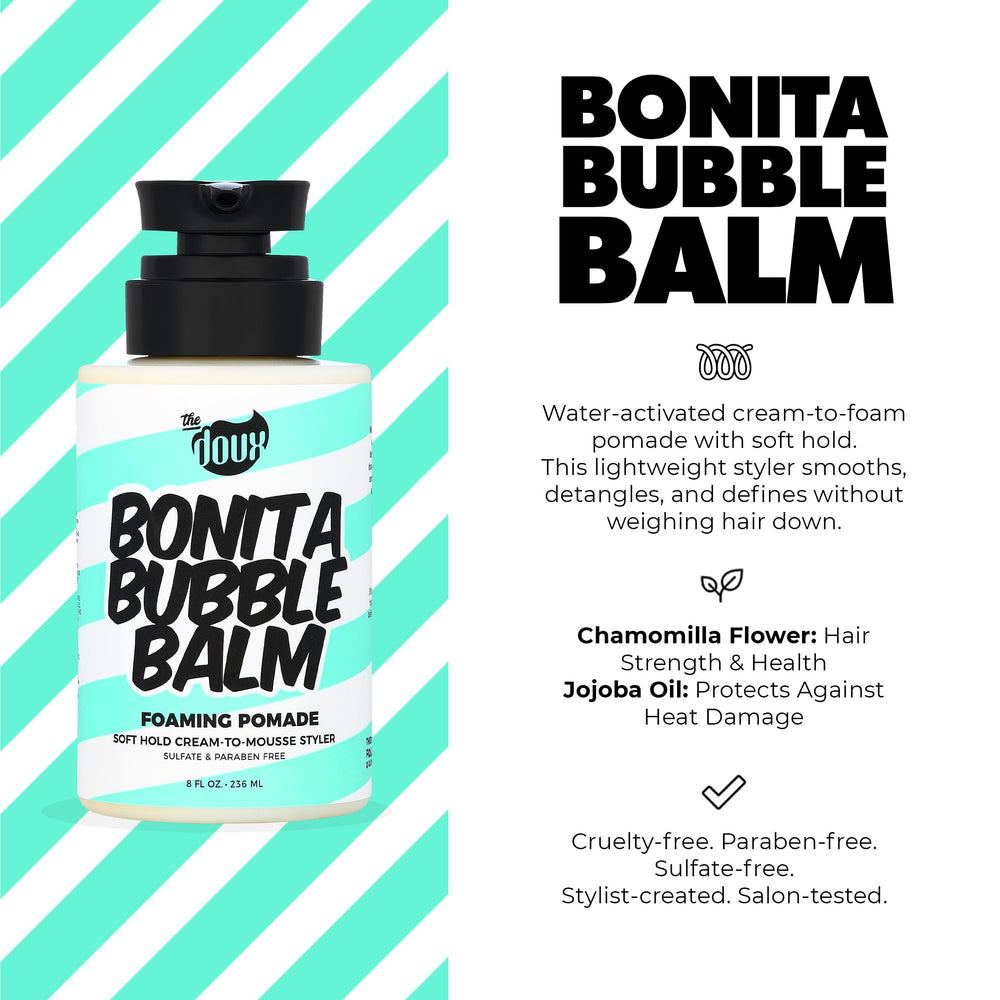 Bonita Bubble Balm définition et brillance sur cheveux texturés.
