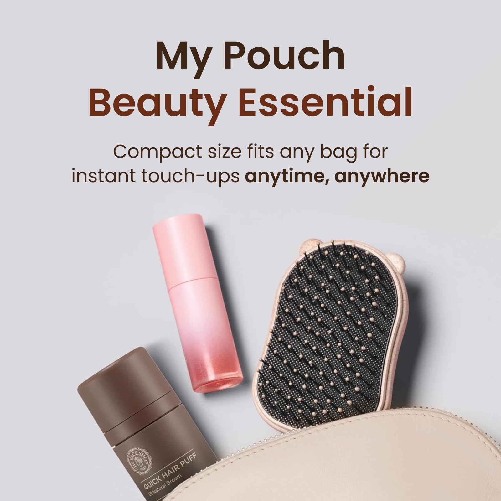 The Face Shop Quick Hair Puff, utilisation douce pour un rendu naturel et précis.