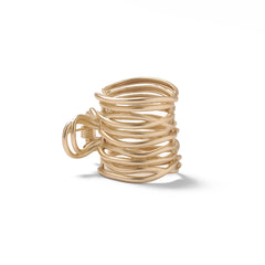 The Hair Edit clip-cuff doré enveloppant la queue de cheval, allure chic et rapide.