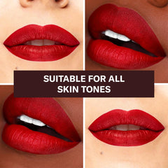 The Lip Bar Rich Auntie, teinte baie foncée pour un contraste chic.