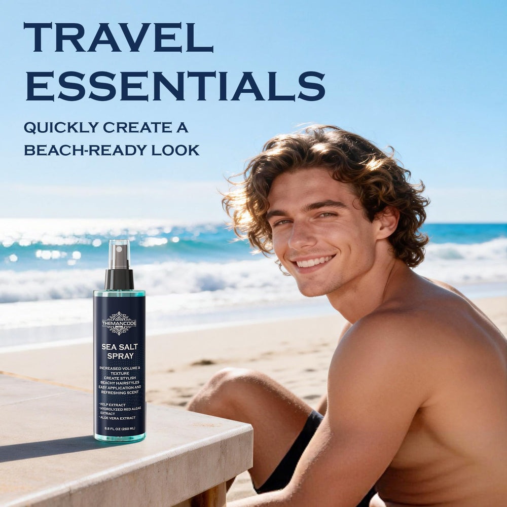 Gros plan sur THEMANCODE: sel de la Mer Morte et Aloe Vera nourrissants.