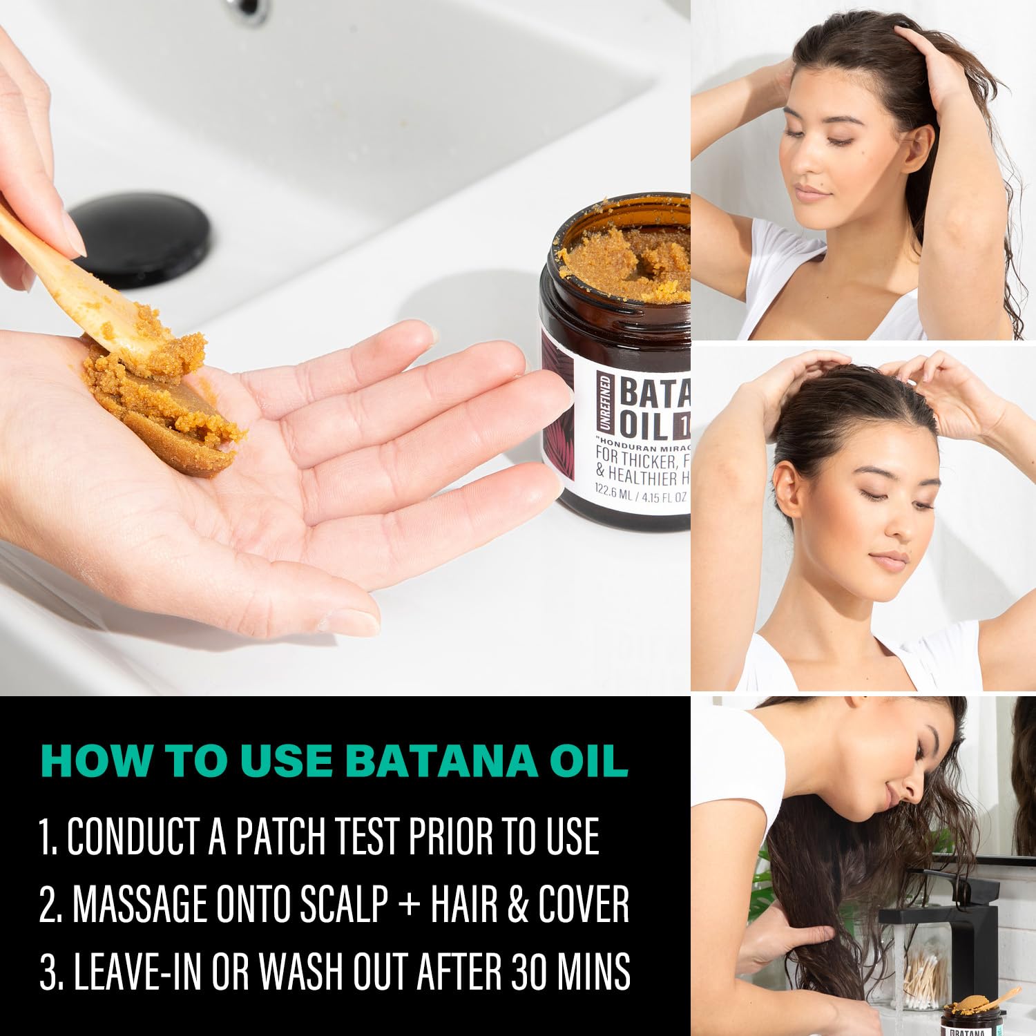 The-Mix-Up Batana: application simple pour votre routine capillaire.