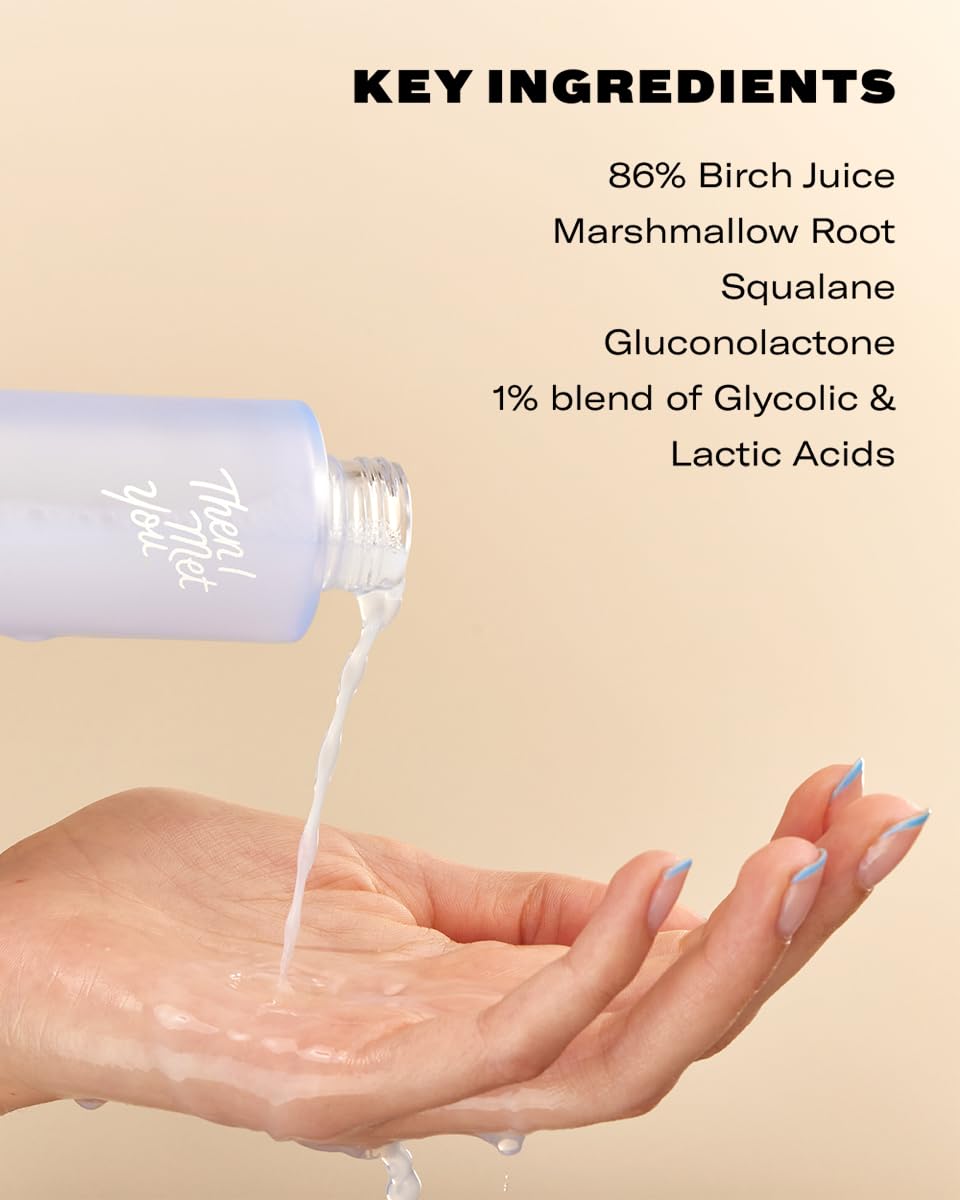 Then I Met You Birch Milk Toner : format pratique 100 ml pour maison et voyage.
