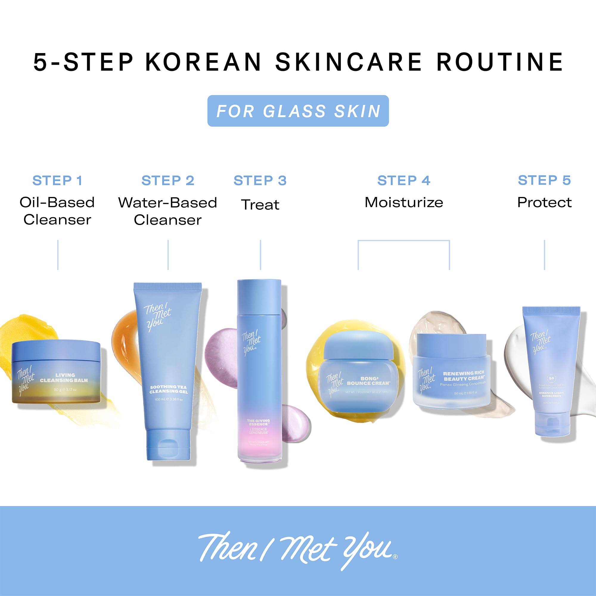 Protection SPF50 couvrante sans effort pour Then I Met You Essence Light Sunscreen.