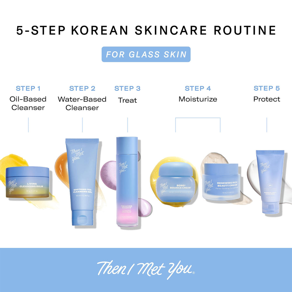 Protection SPF50 couvrante sans effort pour Then I Met You Essence Light Sunscreen.