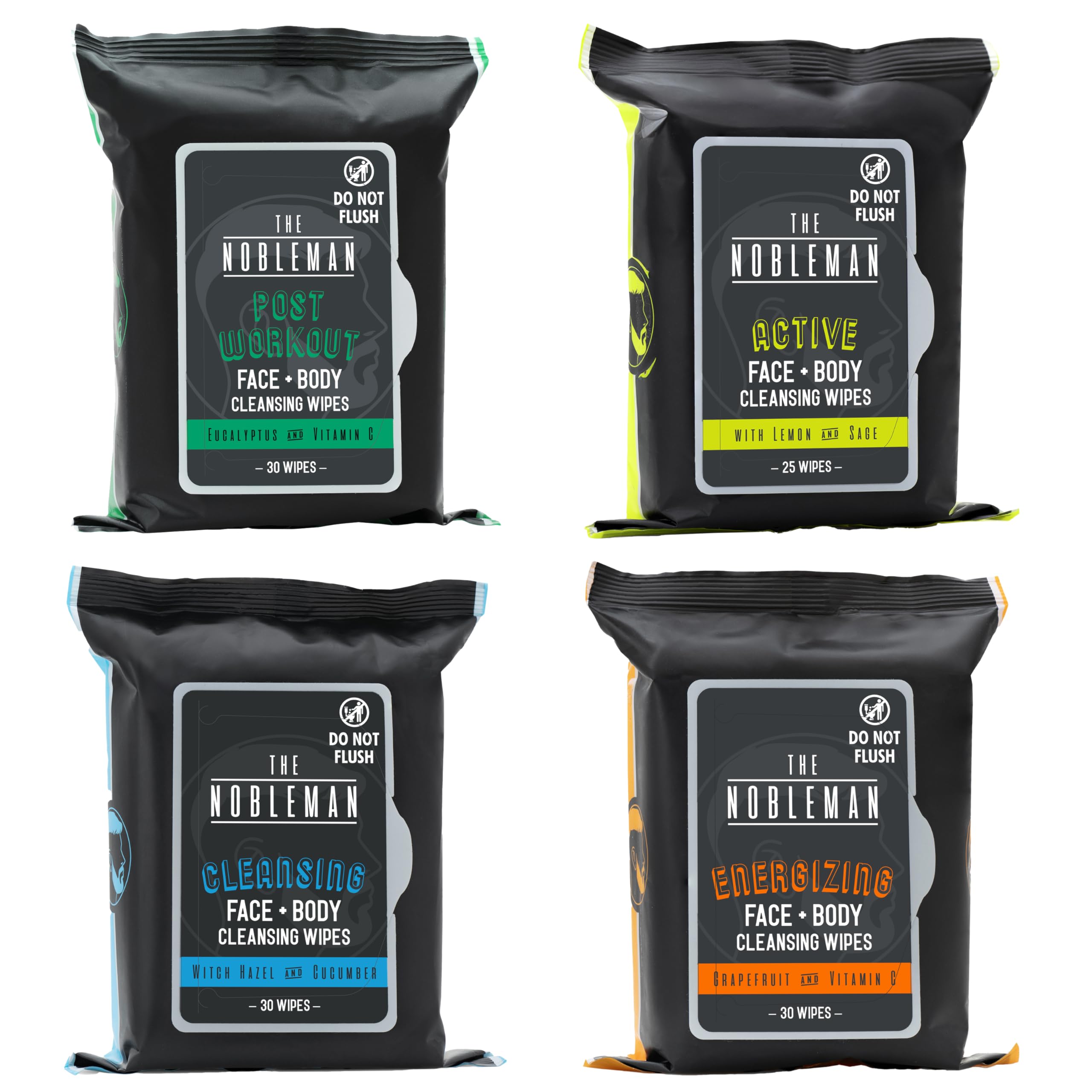 Lingettes Aloe infusées The Nobleman pour visage et corps, douceur après l'effort