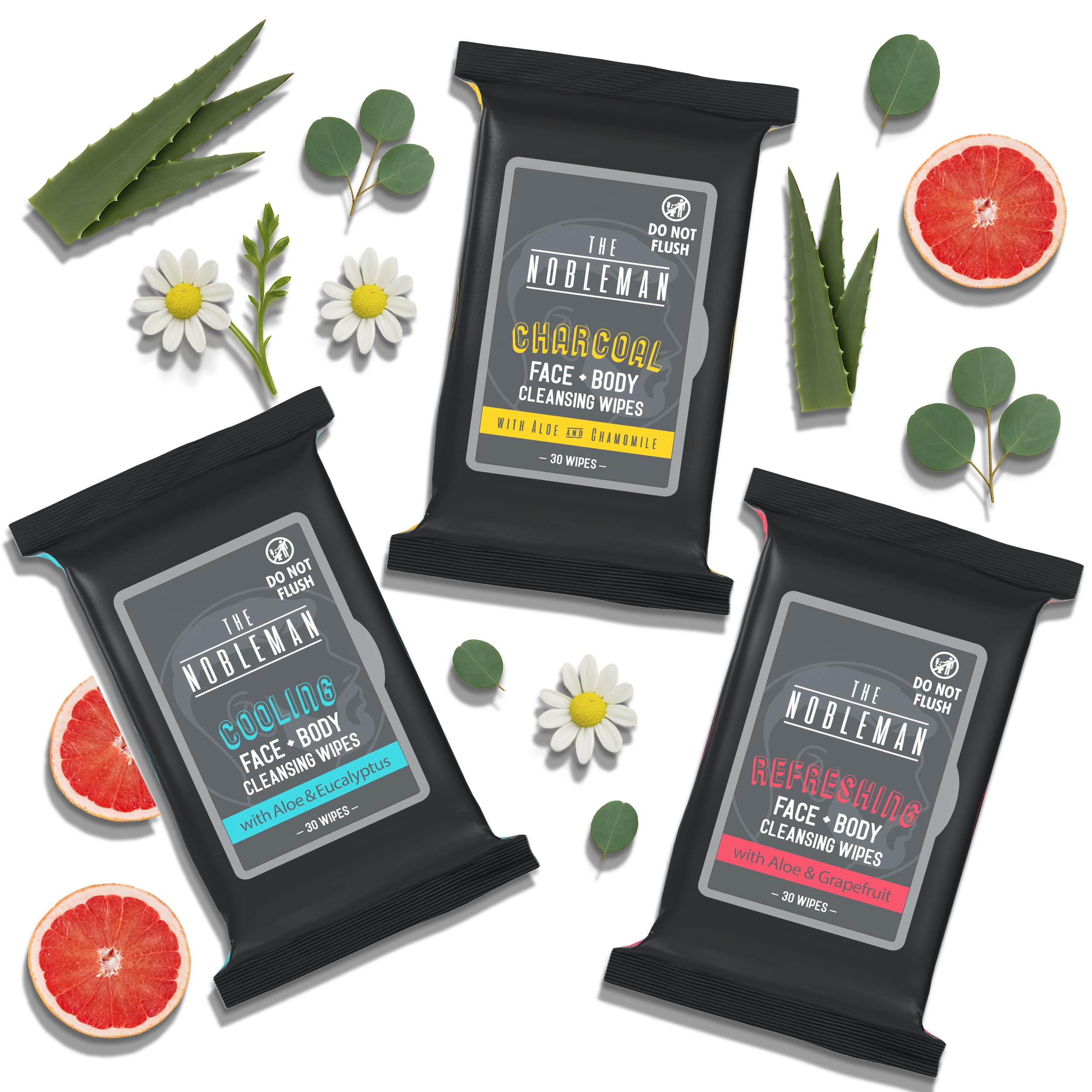 Thenobleman lingettes rafraîchissantes pour peau douce et revitalisée pendant les voyages